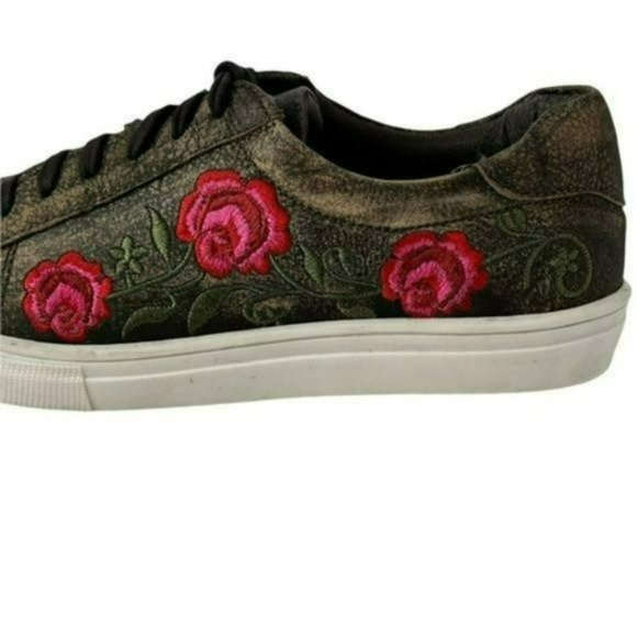 Roper Brown Madeline Embroidered Floral Western Country Boho Sneakers Size 10 - Picture 11 of 14